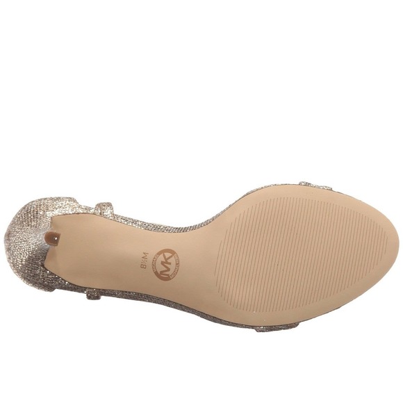 MICHAEL Michael Kors Simone Mid Glitter Sandal Silver Sand 5.5/6/9/11 New - Picture 8 of 8